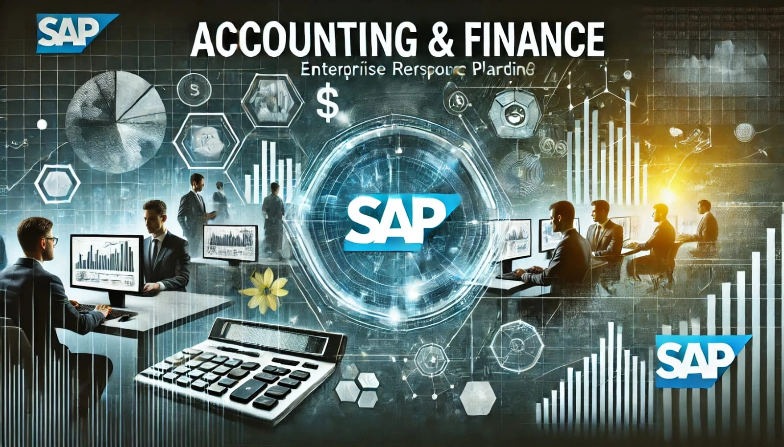 Students learning SAP accounting and finance modules for business management and financial analysis